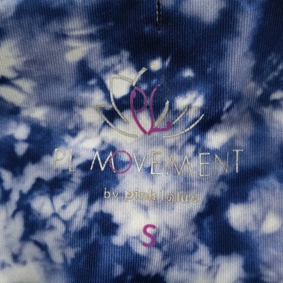 Pink Lotus Movement Blue Tie Dye Leggings - Picture 4 of 4